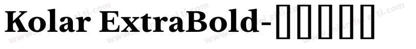Kolar ExtraBold字体转换